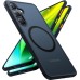 TORRAS Magnetic Guardian Designed for Samsung Galaxy S24 Case 6.2", Compatible with MagSafe, Military Grade Drop Tested Translucent Hard Back Soft Edge Slim Protective for Samsung S24 Case 2024, Black