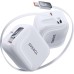 TORRAS FlexLine 40W for iPhone 16 Charger, Dual-Port USB C Charger Block with Retractable Cable, Travel Plug for Fast Charging, Type-C Power Adapter for iPhone 15 with Foldable Plug