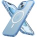 TORRAS Magnetic Case for iPhone 14/15, Compatible with MagSafe, Military Grade Drop Tested, Shockproof Hard Back Soft Edge Slim Protective Case, Blue